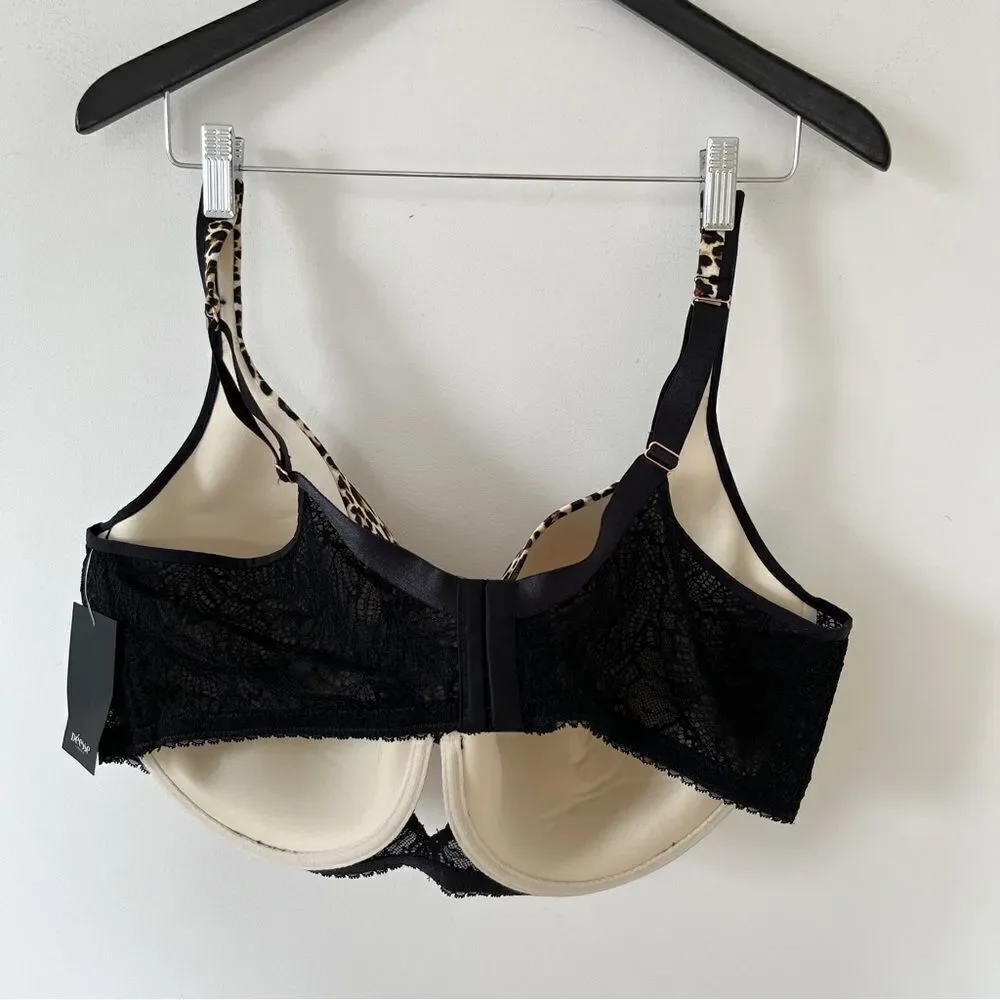NWT Déesse Lingerie 46H 5D Contour Underwire Bra Animal Print Lace Style 448535 - Picture 8 of 13